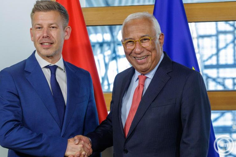 Magyar Péter: hasznos és konstruktív megbeszélést folytattam António Costával, az Európai Tanács elnökével