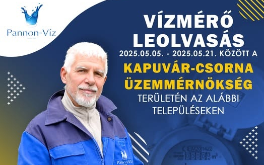Lakossági vízmérő leolvasást végez a Pannon-Víz