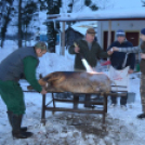 Jótékonysági disznóölés Mihályiban