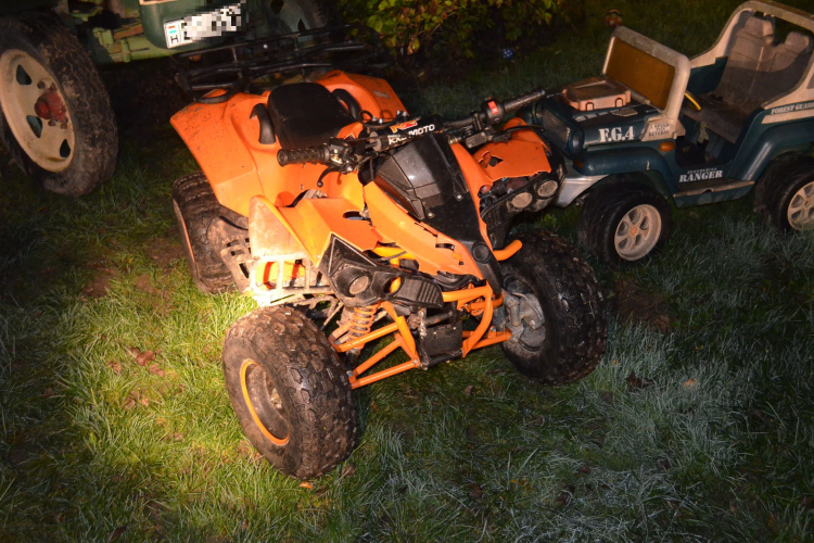 Felborult az engedély nélkül vezetett quaddal