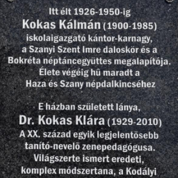 Kokas Klára Alapítvány közgyűlése Dr. Kokas Klára zenetudós szülőfalujában Szanyban.