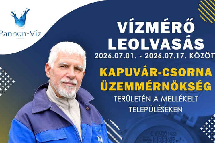 Vízmérő leolvasások Csorna és Kapuvár környékén