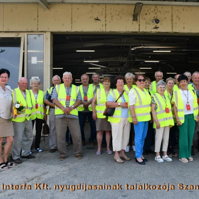 A  nyugdíjas dolgozók látogatása Szanyban az Interfa Bútoripari kft-nél. (2026. 05.28.)