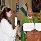 Ballagás és szentmise a Szany iskolában és templomban.