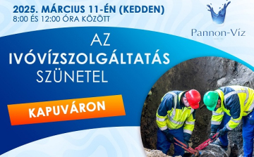 Kapuvár egy részén hálózat javítás miatt kedden szünetel az ivóvízszolgáltatás