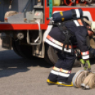 Szituációs begyakorlás volt a tűzoltóknak Szanyban