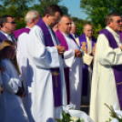 Ács Lajos győri székesegyházi kanonok, nyugalmazott plébános temetése Szanyban