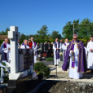 Ács Lajos győri székesegyházi kanonok, nyugalmazott plébános temetése Szanyban