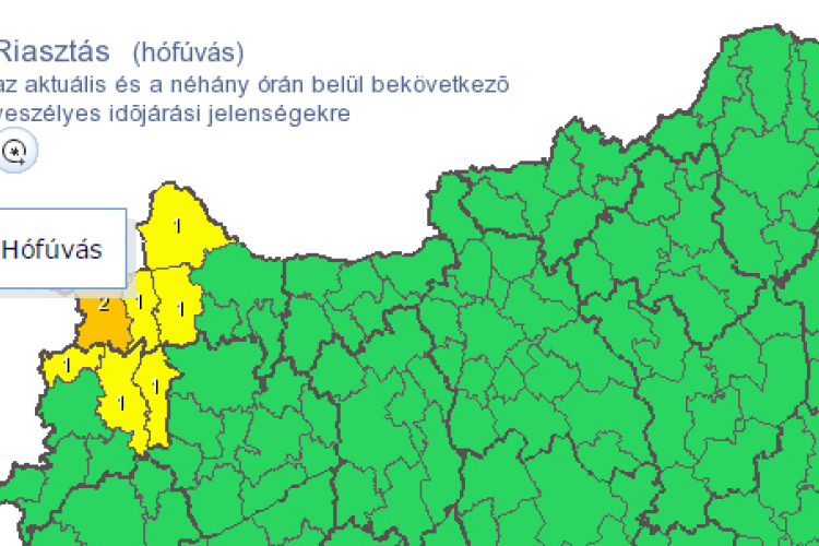 Riasztás: hófúvás és ónos eső a kapuvári és csornai térségben