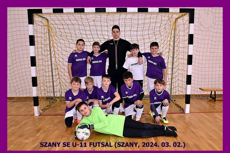 Futsal bajnokság az U 11-es korosztálynak Szanyban.