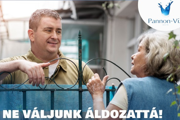 Csalók keresnek fel háztartásokat a Pannon-Víz nevében