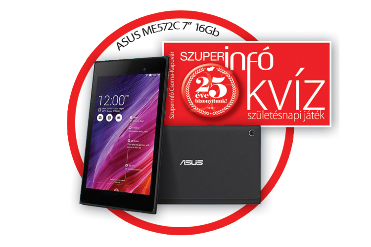 Nyerj Asus tabletet a 25 éves Szuperinfóval!