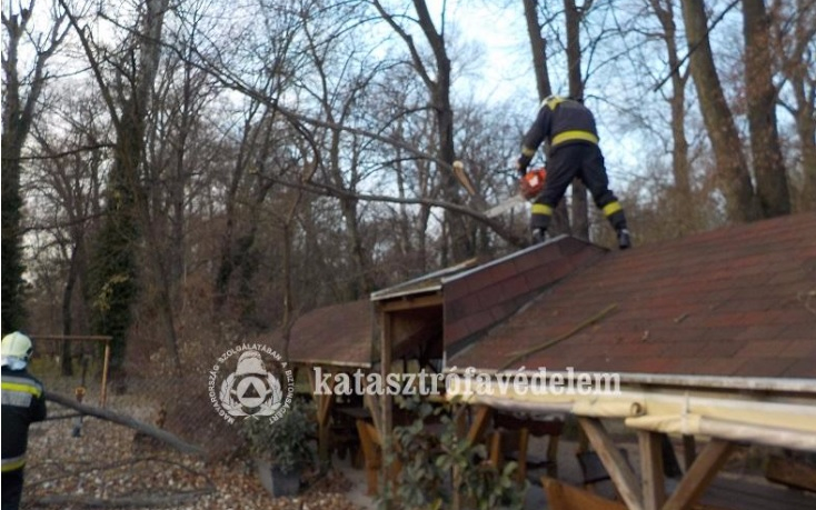 A viharos szél sok munkát adott a tűzoltóknak