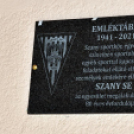 Emléktábla elhelyezése és leleplezése a Szany SE megalakulásának 80 éves évfordulóján.